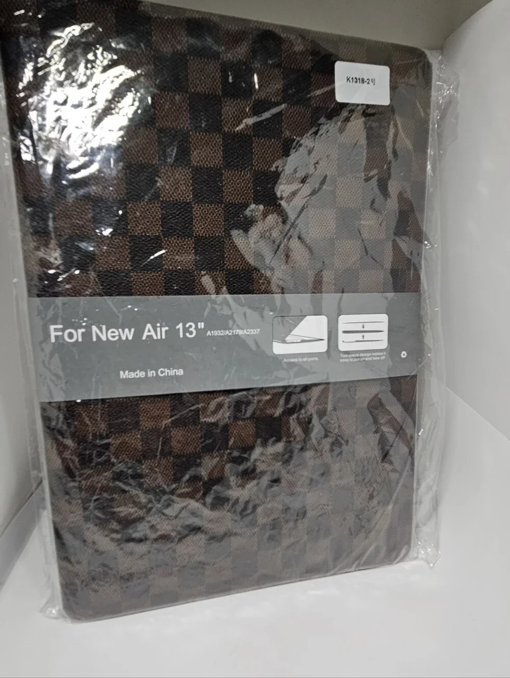 Brown Checkered MacBook Air 13 Case A2337 A2179
